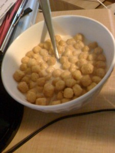 Peanut Butter Cap'n Crunch in a bowl
